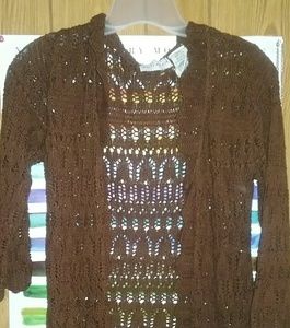 White Stag Crochet Cardigan